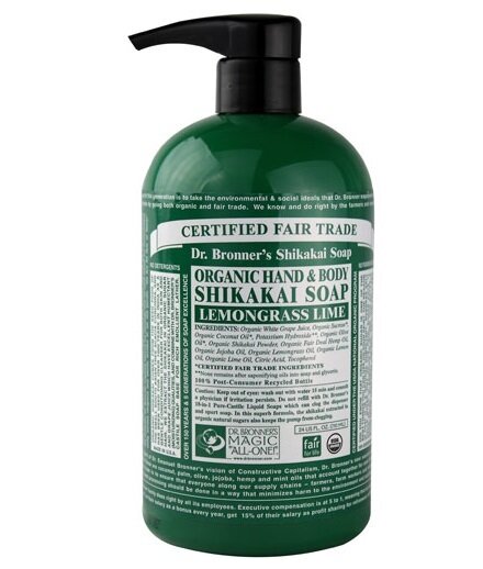 Dr bronner's organic sugar soap lemongrass-lime 355 ml