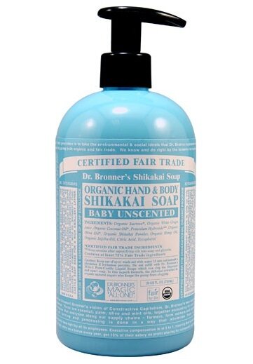 Dr bronner's organic sugar soap unscented 355 ml