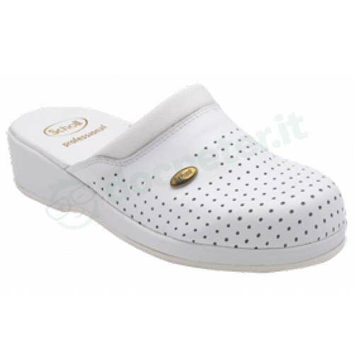Dr. Scholl Clog Back Guard Pelle Bianco n°45