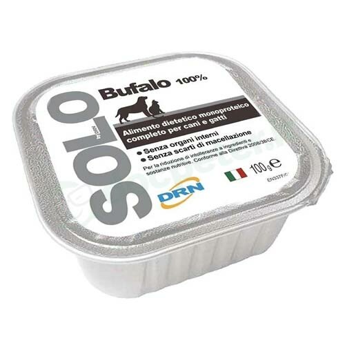 Drn Solo Bufalo 100% Mangime Dietetico Cani e Gatti 100g