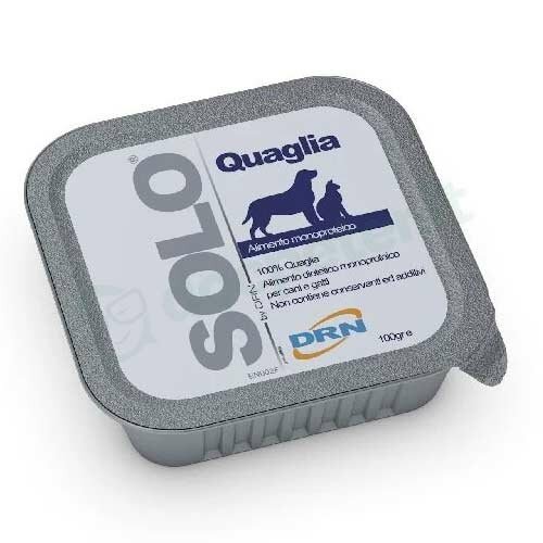 Drn Solo Quaglia 100% Mangime Monoproteico Cani e Gatti 100g