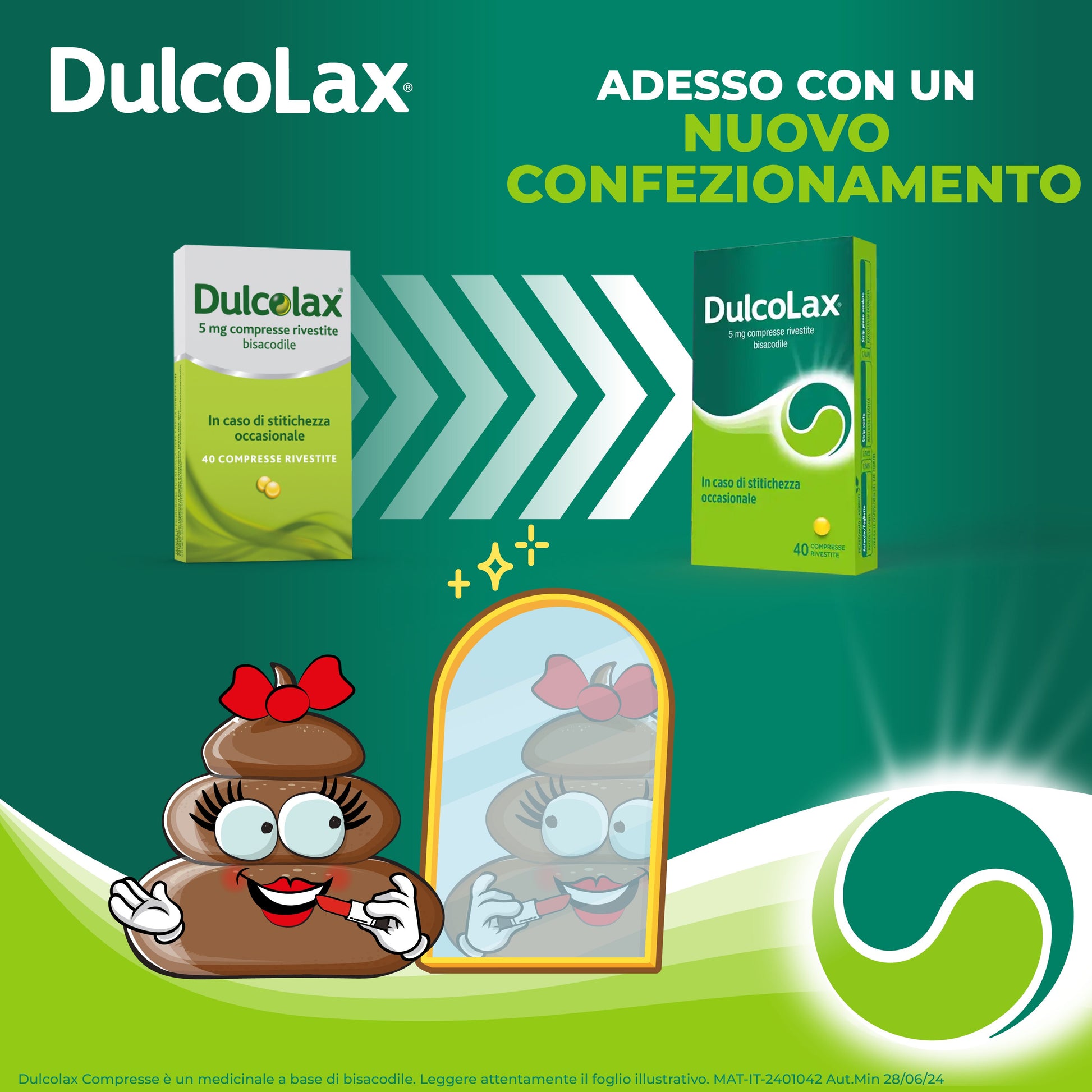 Dulcolax 5 mg Bisacodile Stitichezza 40 Compresse rivestite