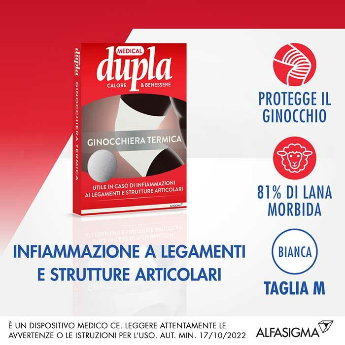 Dupla Ginocchera Termica Bianca Taglia M