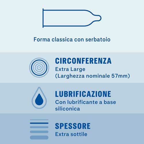 Durex Invisible preservativi XL ultra sottili 6 pezzi