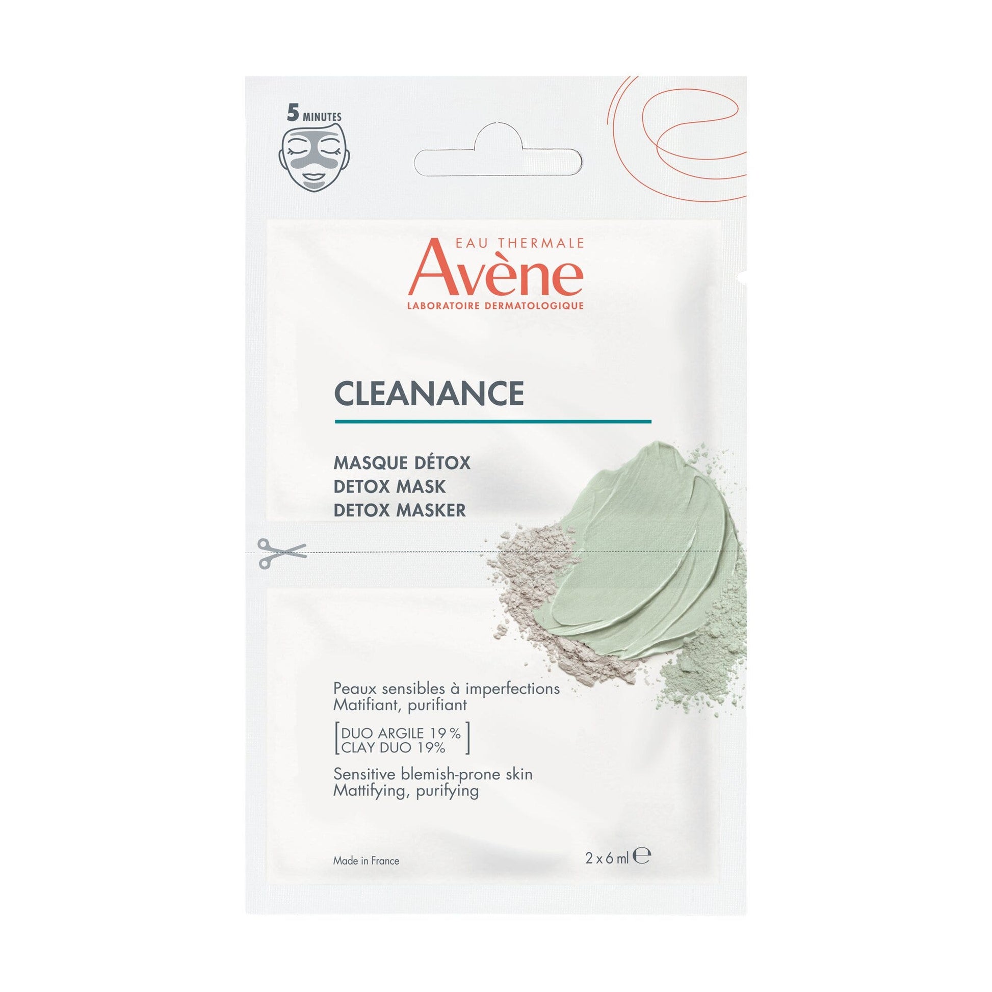 Eau thermale avène cleanance maschera detox 2x6ml