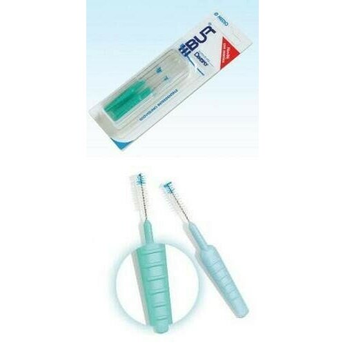 Ebur scovolino fine con manico in astuccio tascabile 5 pezzi