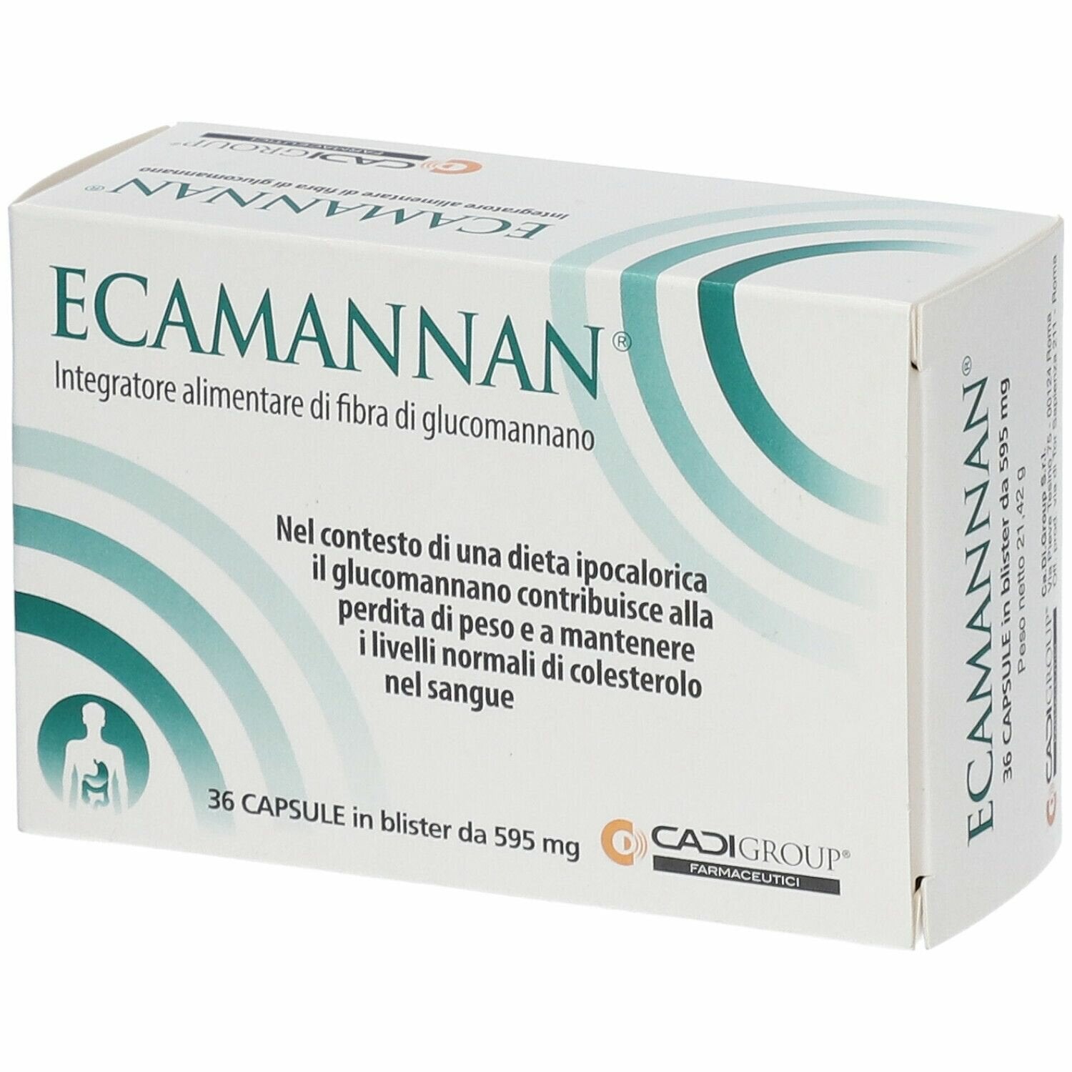 Ecamannan Integratore per Perdere Peso 36 capsule