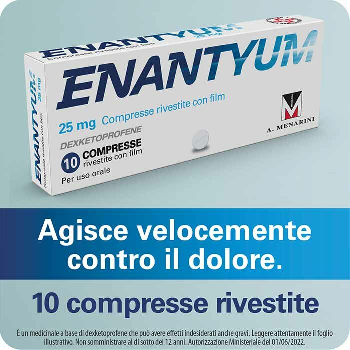 Enantyum 10 compresse rivestite da 25 mg Blister Aclar/AL
