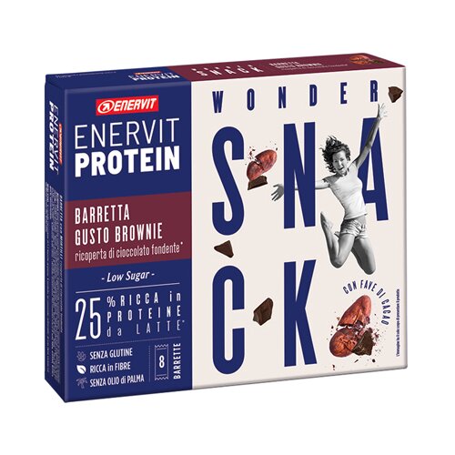Enervit protein snack brownie low sugar 8 barrette 30 g