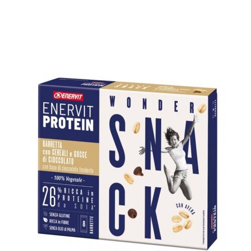 Enervit protein snack cereali cioccolato vegetale 8 barrette27 g