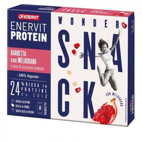Enervit protein snack melograno riso soffiato vegetale 8 barrette 27 g