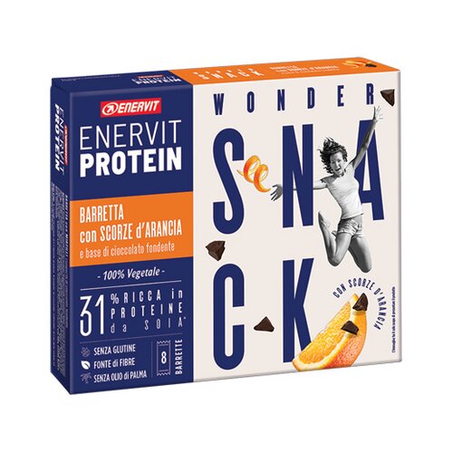 Enervit protein snack scorze arancia vegetale 8 barrette 27g