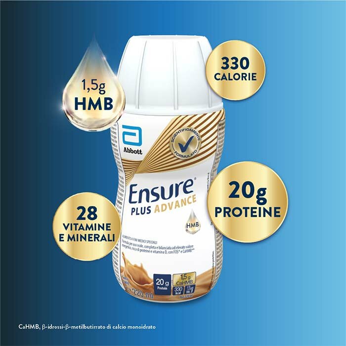 Ensure Plus Advance Integratore Iperproteico caffè 4 x 220 ml