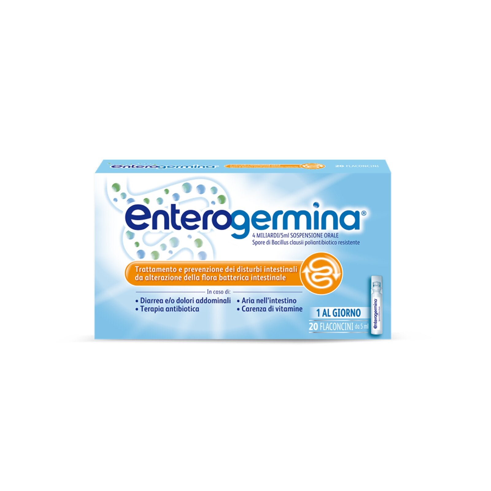 Enterogermina 4 Miliardi/5 ml 20 Flaconcini Sospensione Orale
