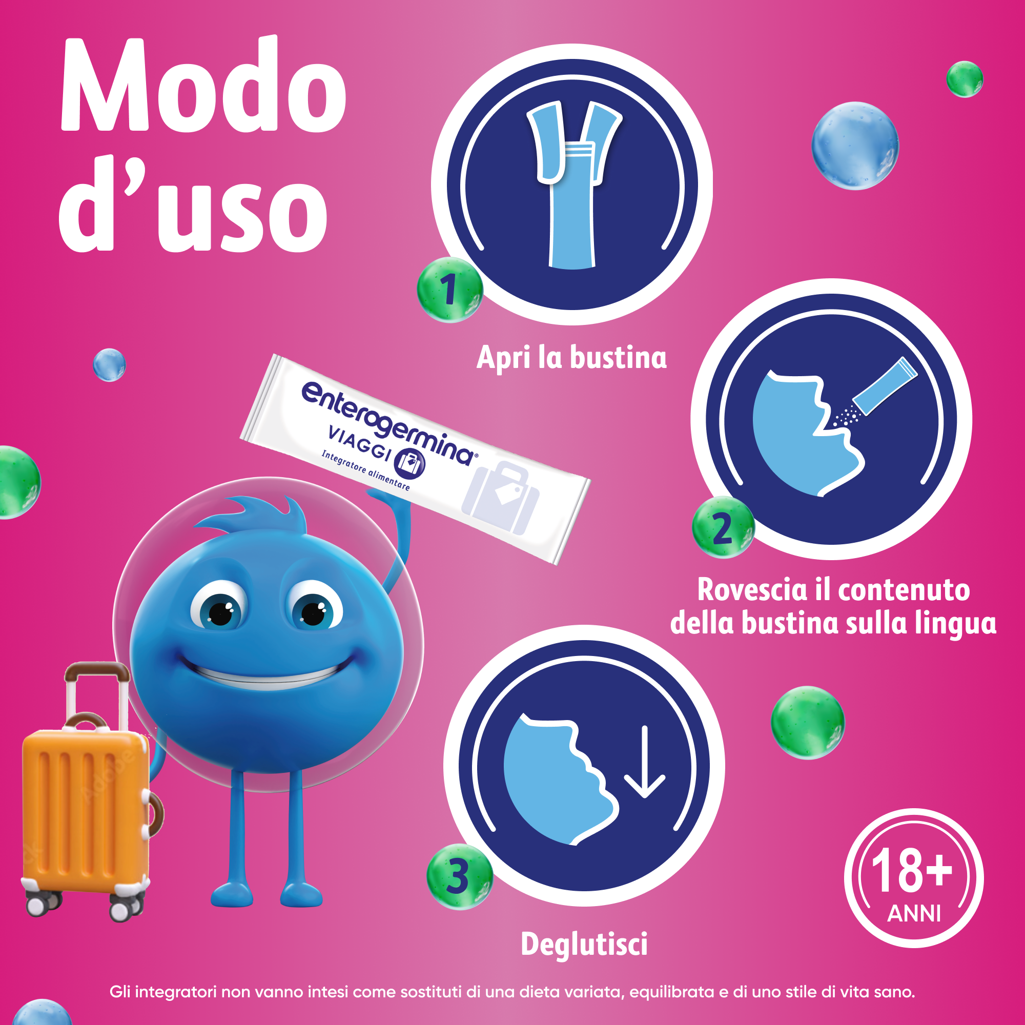 Enterogermina Viaggi Contro Diarrea del Viaggiatore 12 Bustine