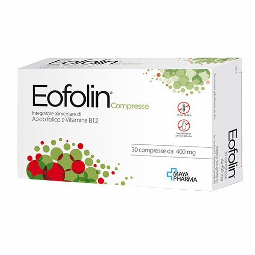 Eofolin Integratore Vitamina B12 e Acido Folico 30 compresse