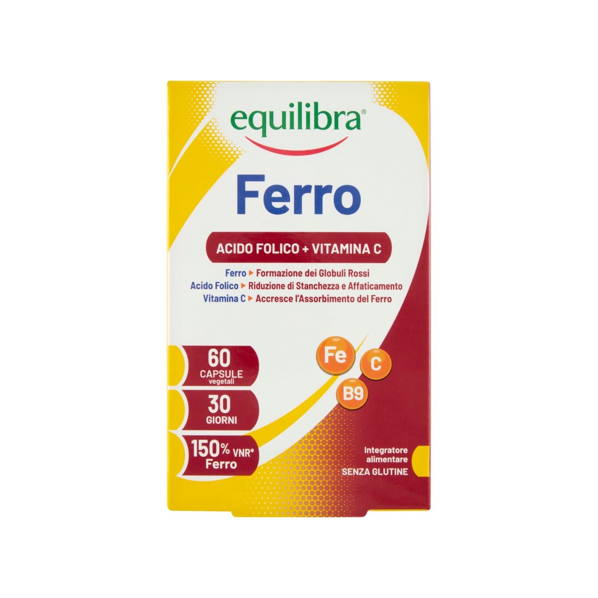 Equilibra ferro con acido folico+ vitamina c 60 capsule