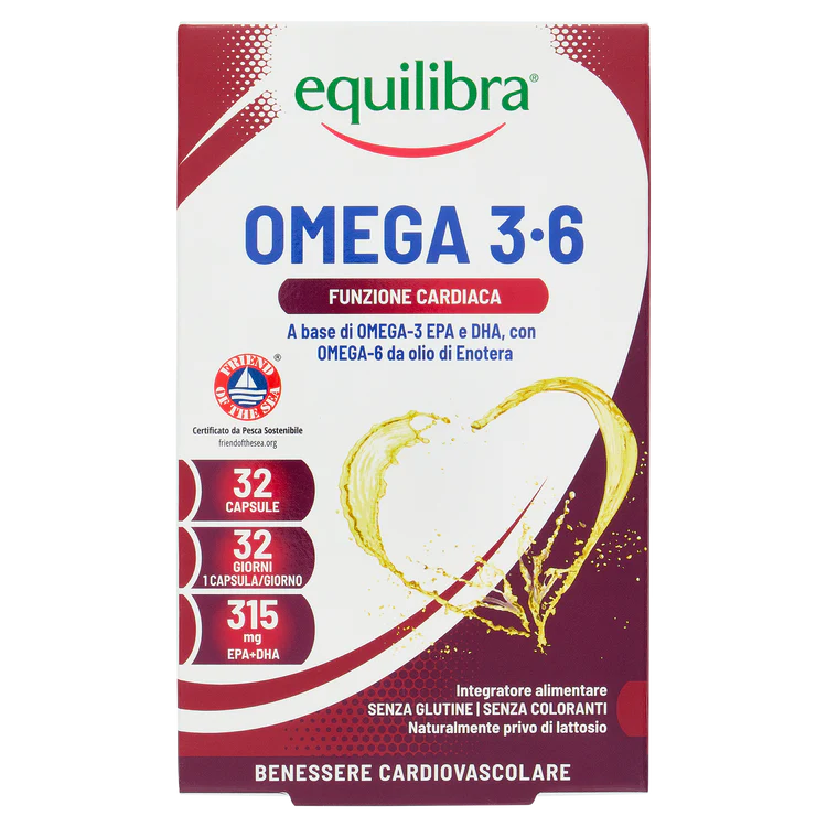 Equilibra Omega 3-6 Integratore Benessere Cardiovascolare 32 Capsule