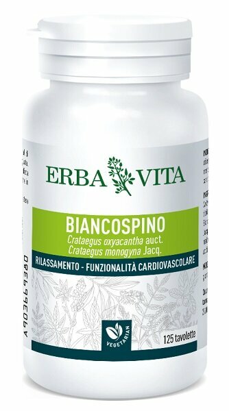 Erba Vita Biancospino Integratore Rilassante e Cardiovascolare 125 Tavolette