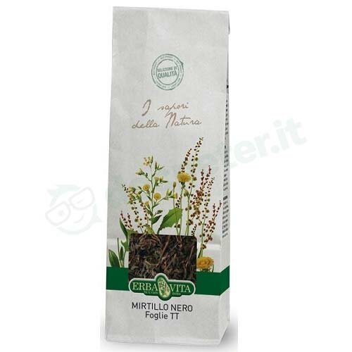 Erba Vita Mirtillo Nero foglie Infuso per Tisana 100g