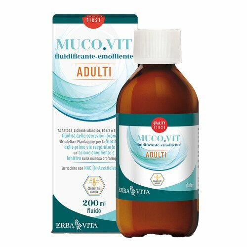 Erba Vita MucoVit Fluido Fluidificante Emolliente Adulti 200ml