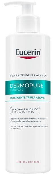 Eucerin dermopure clinical gel detergente tripla azione 400ml