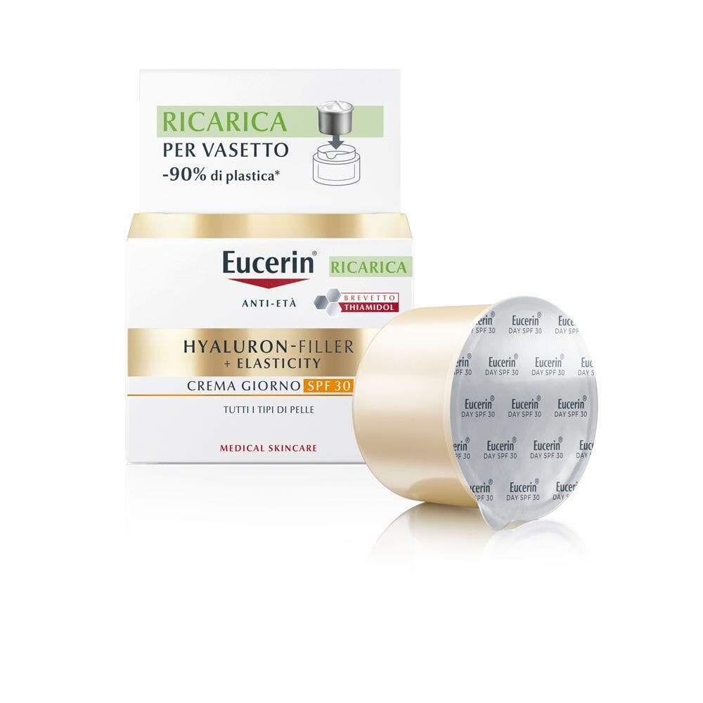 Eucerin hyaluron-filler + elasticity crema giorno spf 30 ricarica 50ml