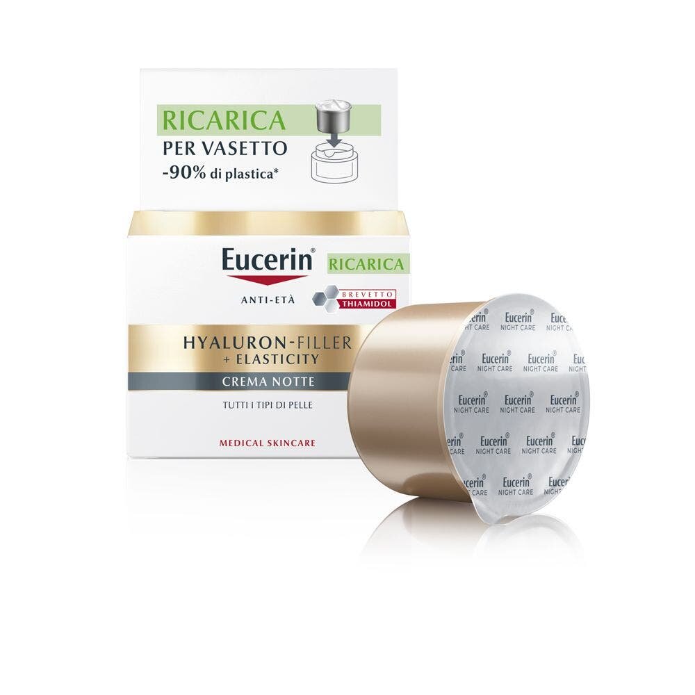Eucerin hyaluron-filler + elasticity crema notte ricarica 50ml