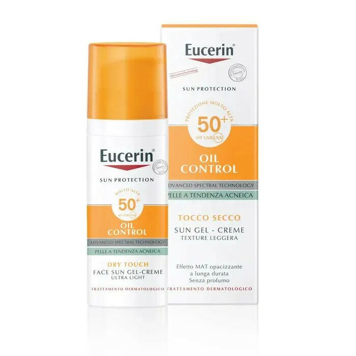 Eucerin Oil Control Sun Gel Creme Tocco Secco SPF50+ 50 ml