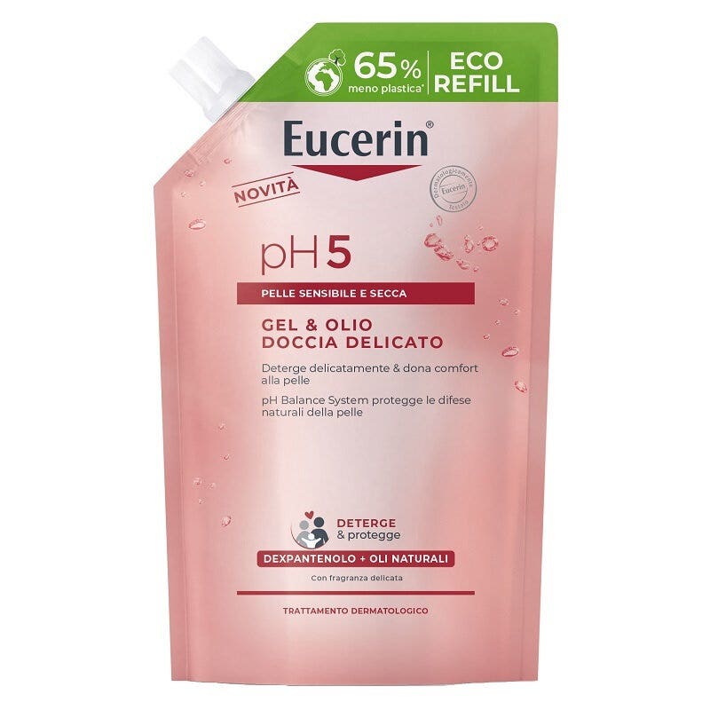 Eucerin ph5 gel & olio doccia delicato refill 400ml