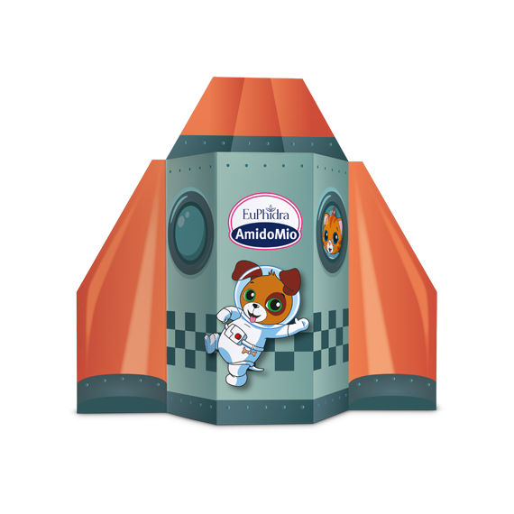 Euphidra amido mio l'astronave dei cuccioli dermodoccia 500ml + shampoo 200ml + crema 50ml