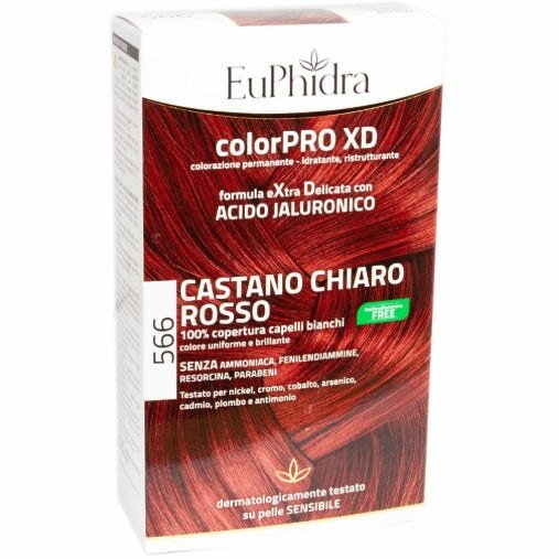Euphidra colorpro gel colorante capelli xd 566 sangria 50 mlin flacone + attivante + balsamo + guanti