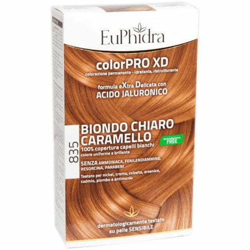 Euphidra colorpro gel colorante capelli xd 835 avana 50 ml in flacone + attivante + balsamo + guanti
