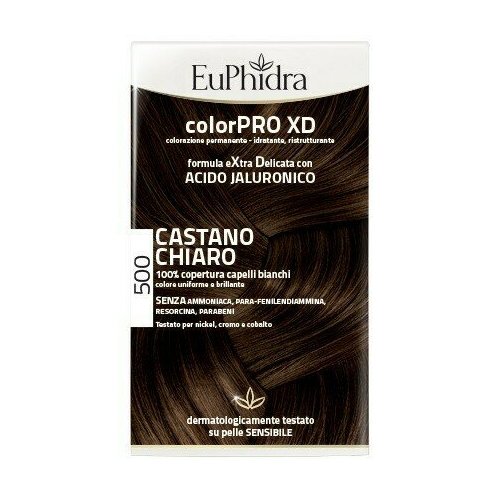 Euphidra colorpro xd 500 cast chiaro gel colorante capelli in flacone + attivante + balsamo + guanti