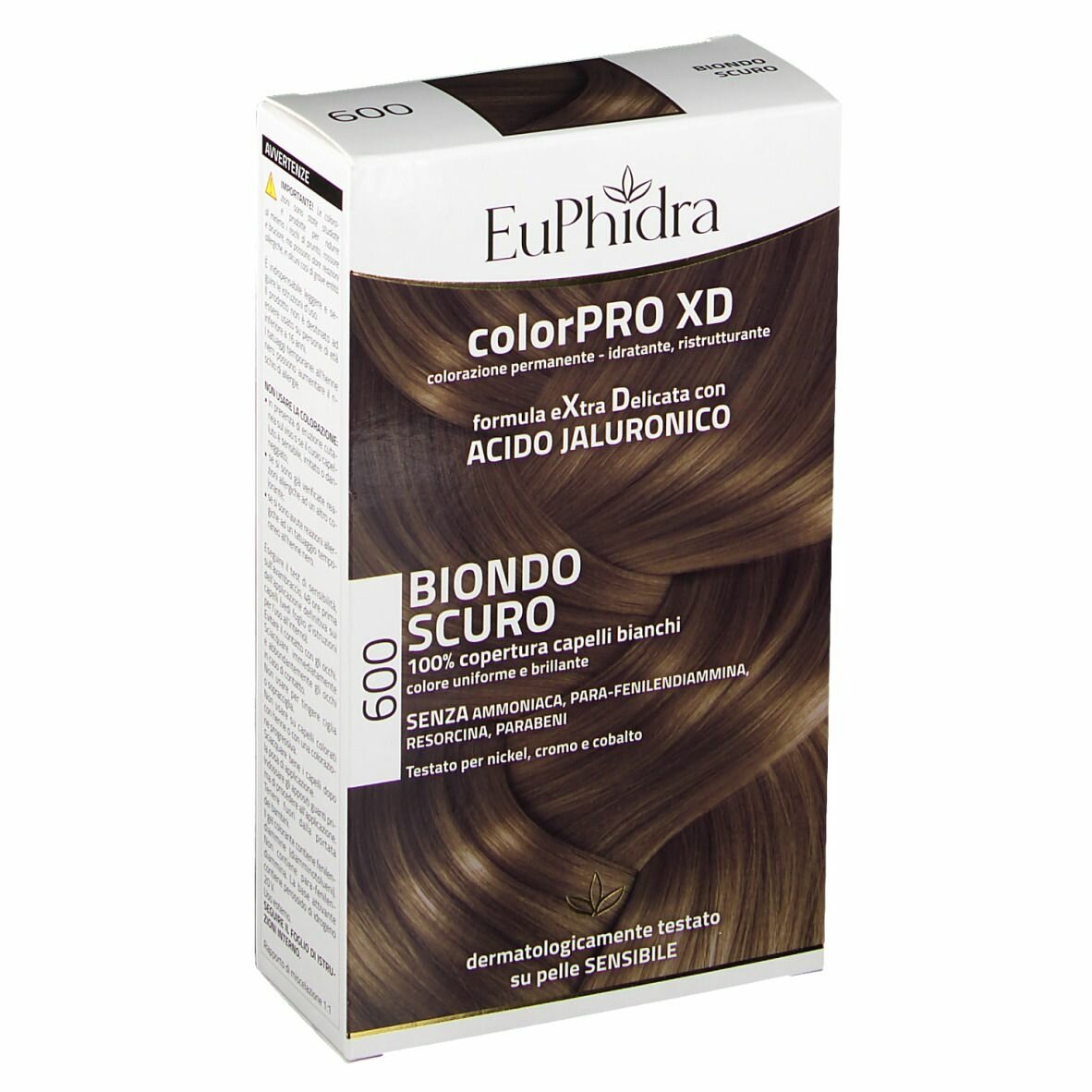 Euphidra colorpro xd 600 biondo scuro gel colorante capelliin flacone + attivante + balsamo + guanti