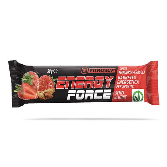 Eurosup energy force 20 barrette da 30g gusto mandorla e fragola