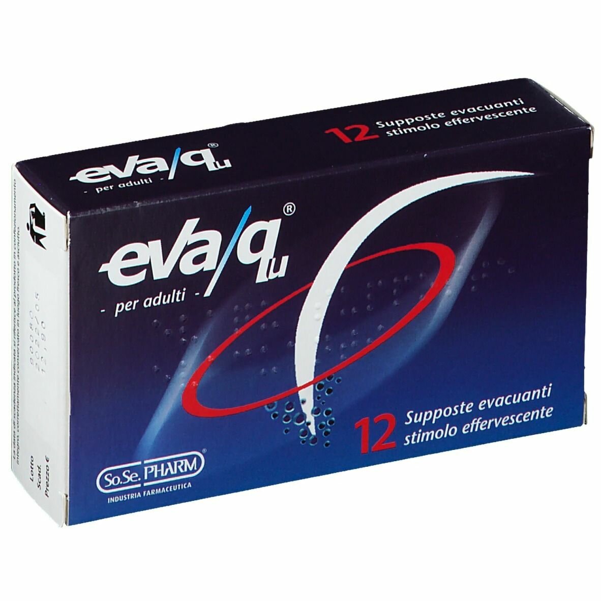 Eva/qu 12 Supposte Effervescenti Evacuanti Adulti