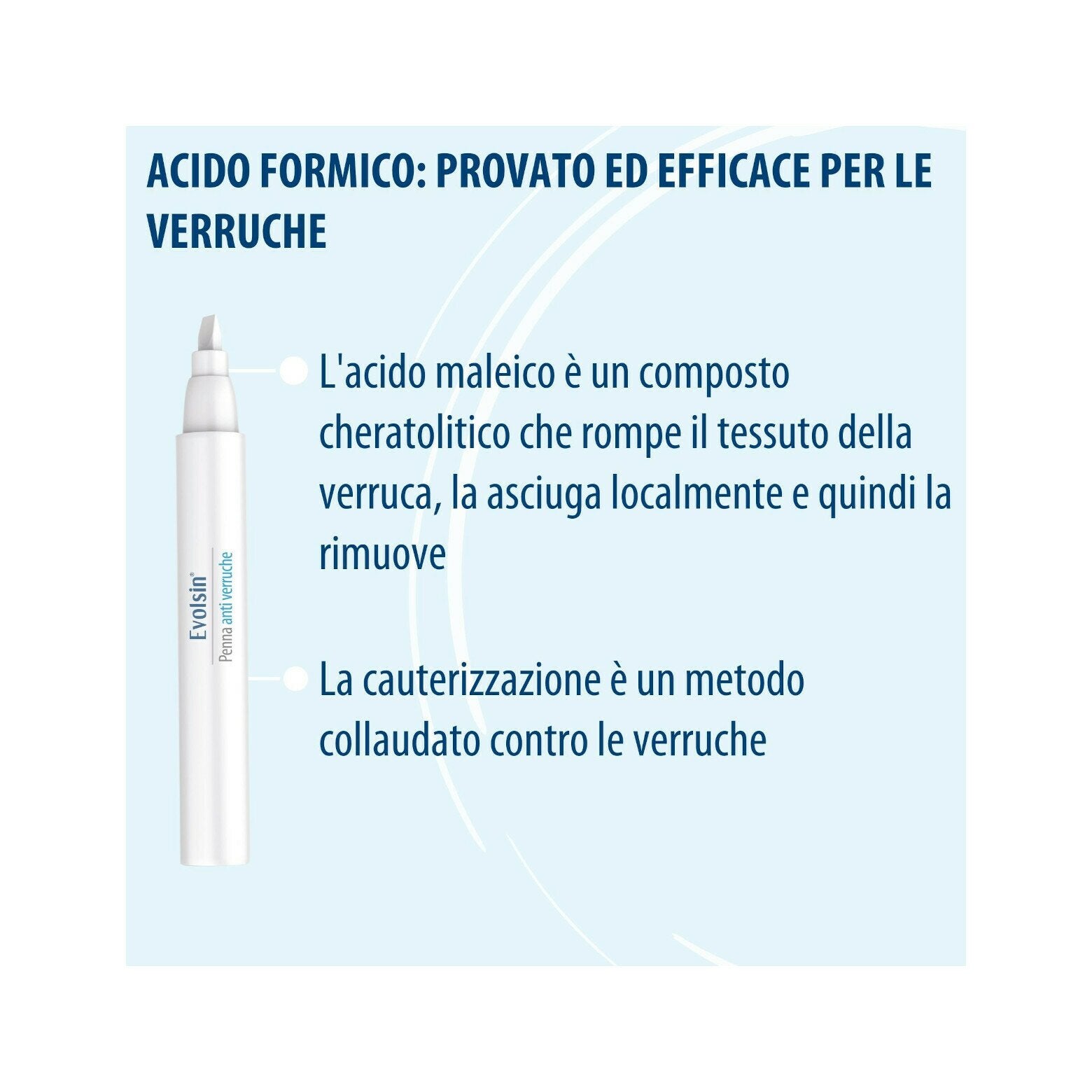 Evolsin penna antiverruca contro le verruche su piedi, mani, corpo, braccia & gambe 3ml