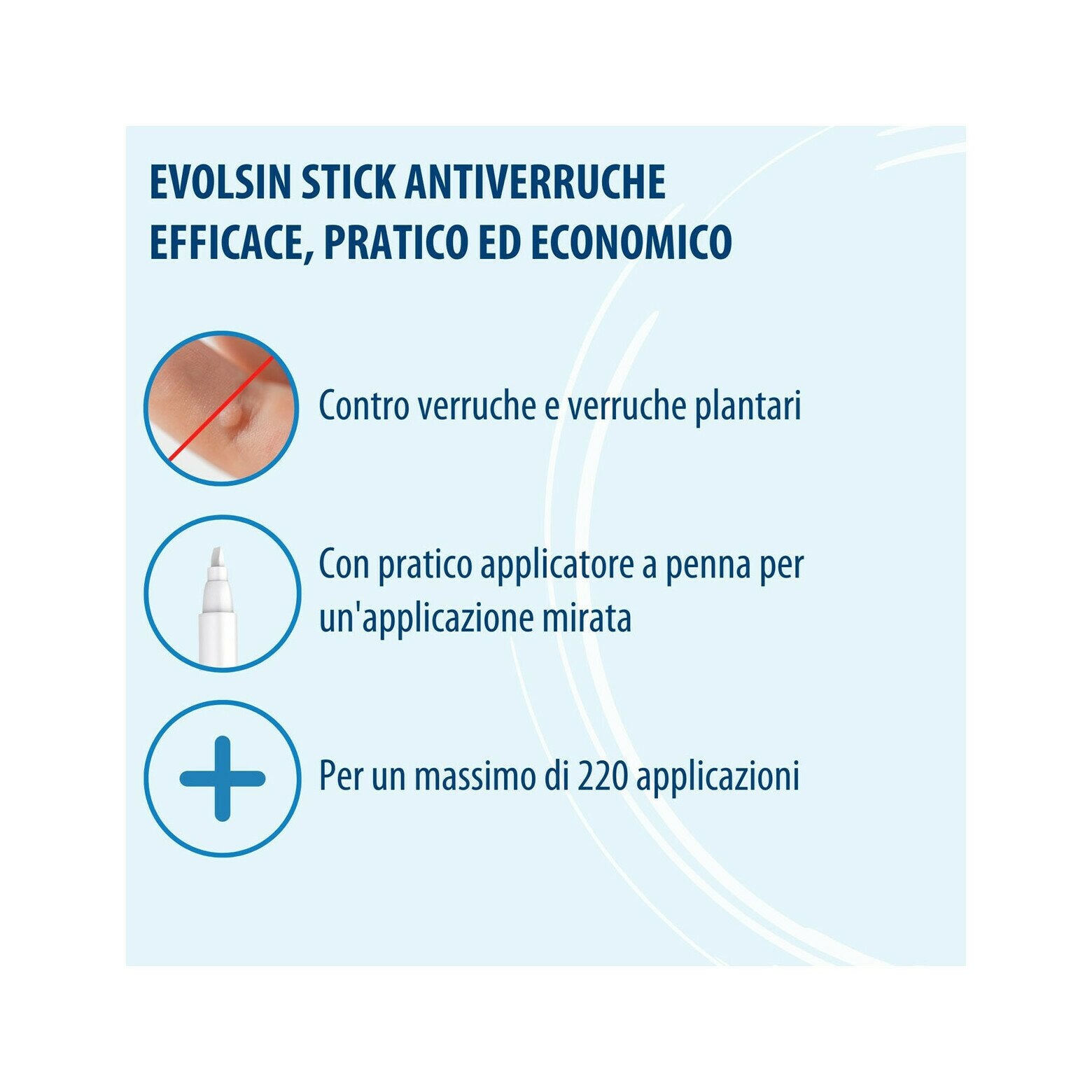 Evolsin penna antiverruca contro le verruche su piedi, mani, corpo, braccia & gambe 3ml