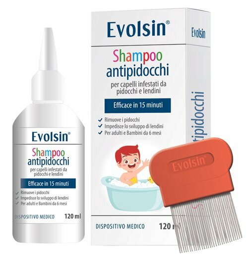Evolsin shampoo pidocchi con pettine 120ml
