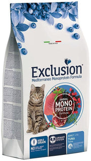 Exclusion mediterraneo monoprotein noble grain crocchette tonno gatti adulti sacco 1,5kg