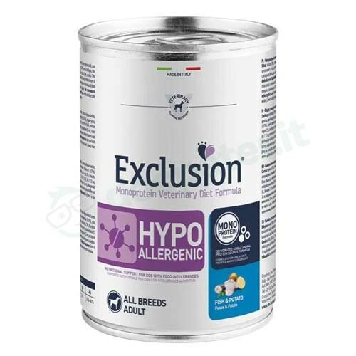 Exclusion Mono Protein per Cane Gusto Pesce e Patate 400g