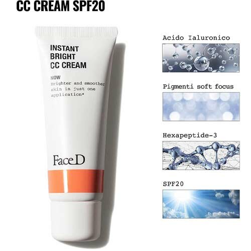 Face D  CC Crema Correttrice con Acido Ialuronico SPF 20 Light