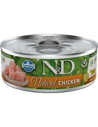 Farmina n&d natural chicken cibo umido gatti adulti lattina 70g