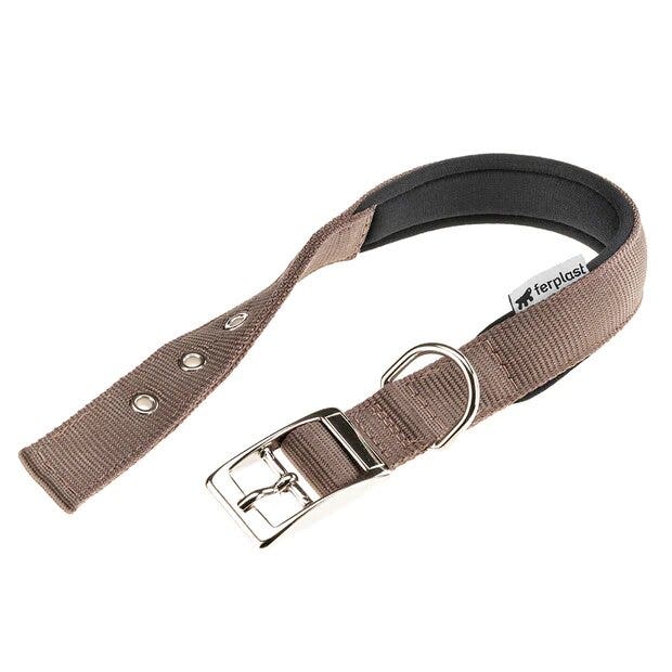 Ferplast daytona c collare in nylon con soffice imbottitura marrone per cani c25/45