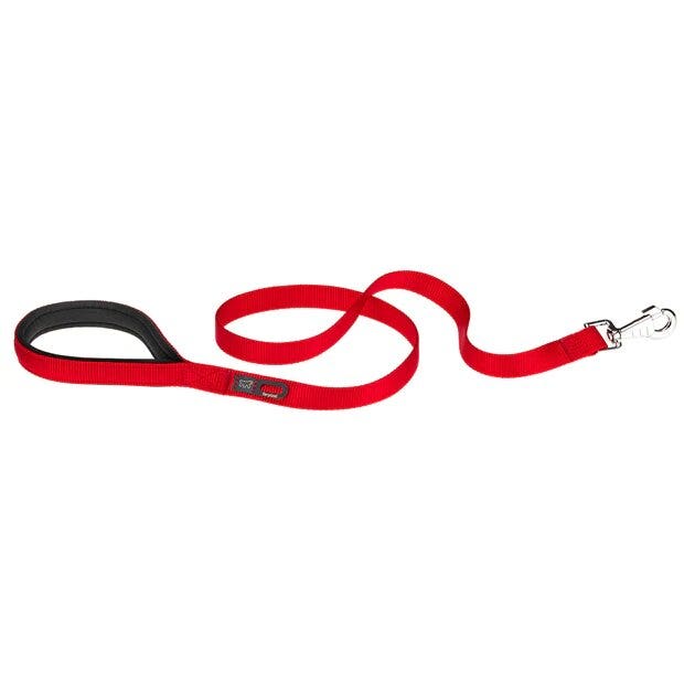 Ferplast daytona g guinzaglio in nylon impugnatura imbottita e porta sacchetti igienici rosso per cani g15/120