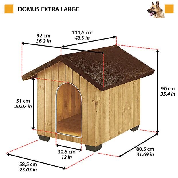 Ferplast domus cuccia in legno di pino nordico extra large
