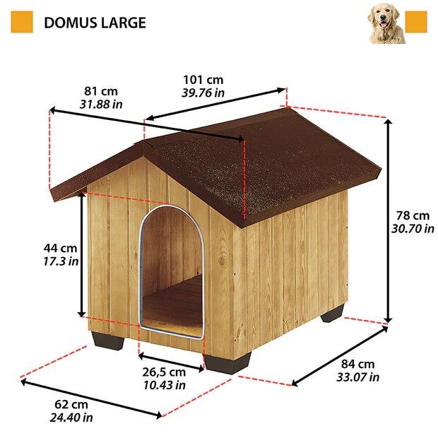 Ferplast domus cuccia in legno di pino nordico large