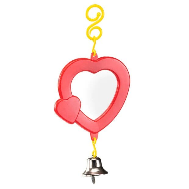 Ferplast specchietto a cuore con campanello per uccelli pa4212
