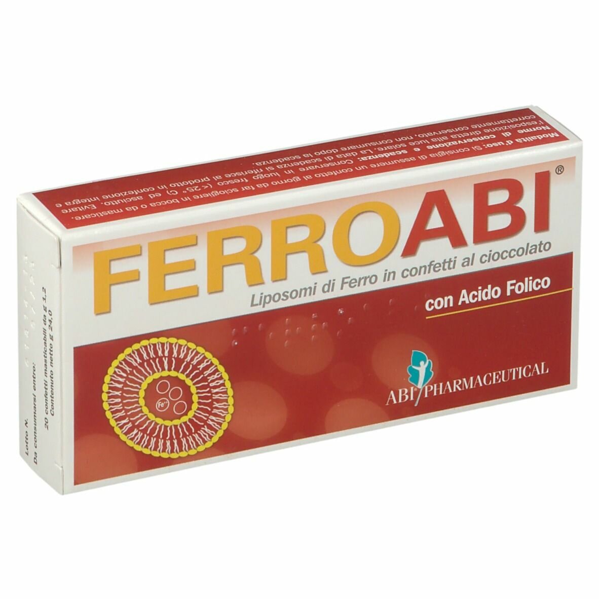 Ferroabi Integratore Ferro e Vitamine 20 confetti al cioccolato